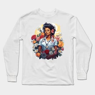 Black Nurse #8 Long Sleeve T-Shirt